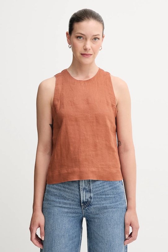 Льняная блузка United Colors Of Benetton, оранжевый
Льняная блузка United Colors Of Benetton, оранжевый