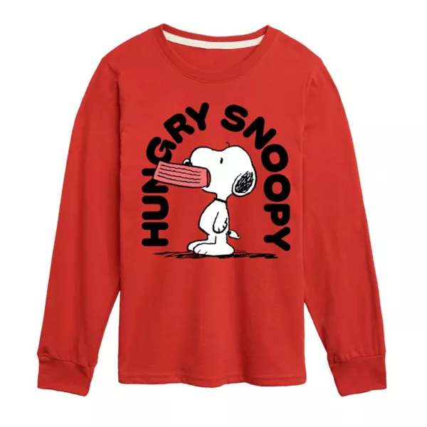 Мальчики 8-20 футболка с длинным рукавом и принтом "Голодный Снупи" Licensed Character, красный
Мальчики 8-20 футболка с длинным рукавом и принтом "Голодный Снупи" Licensed Character, красный