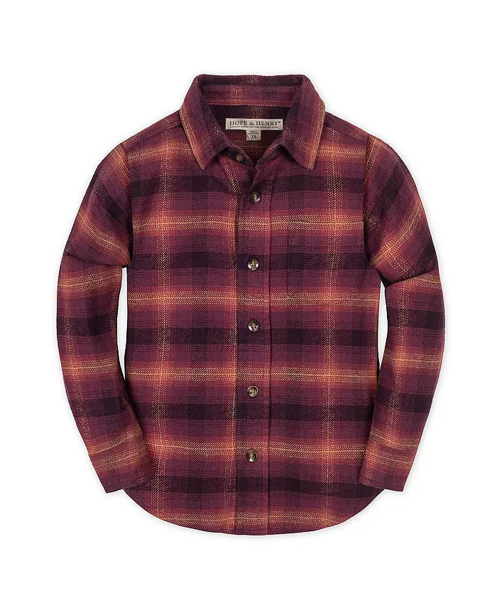 Органическая фланелевая рубашка на пуговицах с длинным рукавом для мальчиков Little and Big Hope & Henry, фиолетовый
Органическая фланелевая рубашка на пуговицах с длинным рукавом для мальчиков Little and Big Hope & Henry, фиолетовый