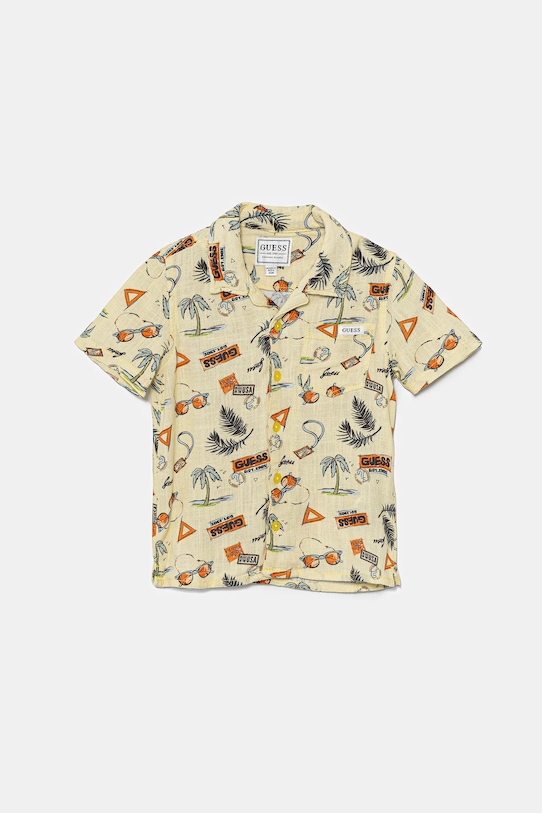 Детская рубашка с добавлением льна Guess, желтый
Детская рубашка с добавлением льна Guess, желтый