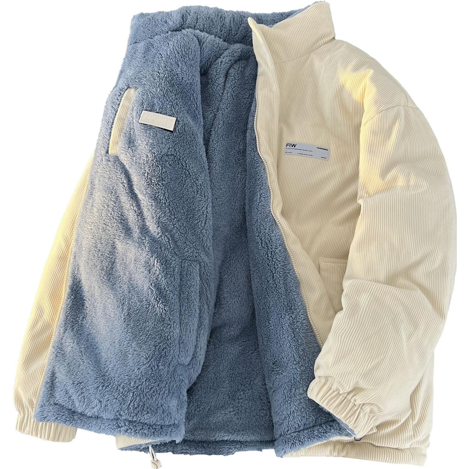 Стеганая куртка унисекс F.I.W FANGIWEN, Бежевый абрикос 
Стеганая куртка унисекс F.I.W FANGIWEN, Бежевый абрикос