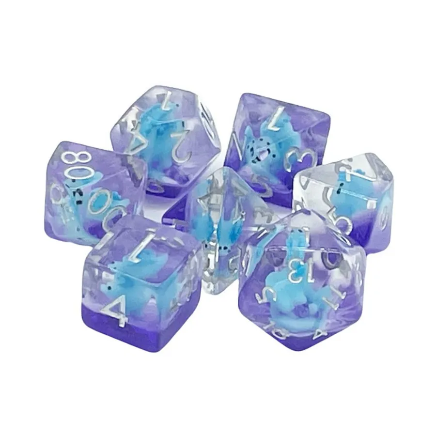 Поликомплект Синий Детеныш Стегозавра с Белым (7), Acrylic-Resin Dice - Animal Kingdom
Поликомплект Синий Детеныш Стегозавра с Белым (7), Acrylic-Resin Dice - Animal Kingdom