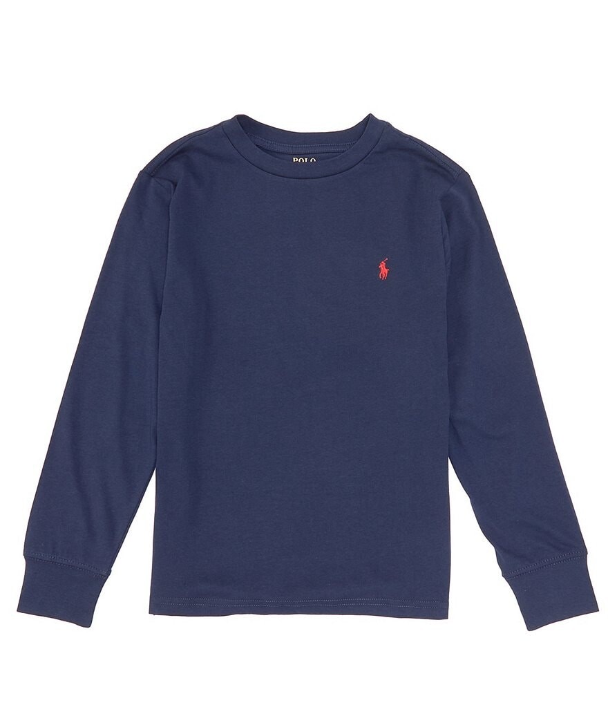 Трикотажная футболка с длинными рукавами и круглым вырезом Polo Ralph Lauren Big Boys 8–20, синий
Трикотажная футболка с длинными рукавами и круглым вырезом Polo Ralph Lauren Big Boys 8–20, синий