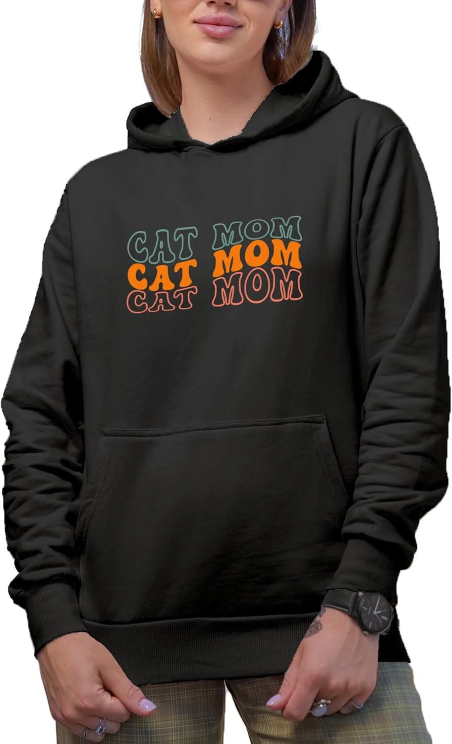 Толстовка с капюшоном Cat Mom, ретро-дизайн Make Your Mark Design
Толстовка с капюшоном Cat Mom, ретро-дизайн Make Your Mark Design