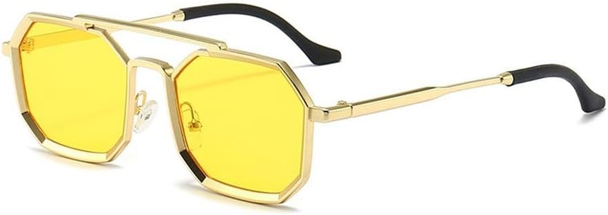 Солнцезащитные очки в металлической оправе для мужчин и женщин, модные, с многоугольными двойными перемычками, роскошные очки для активного отдыха и вождения GHVWYX, Gold Yellow
Солнцезащитные очки в металлической оправе для мужчин и женщин, модные, с многоугольными двойными перемычками, роскошные очки для активного отдыха и вождения GHVWYX, Gold Yellow