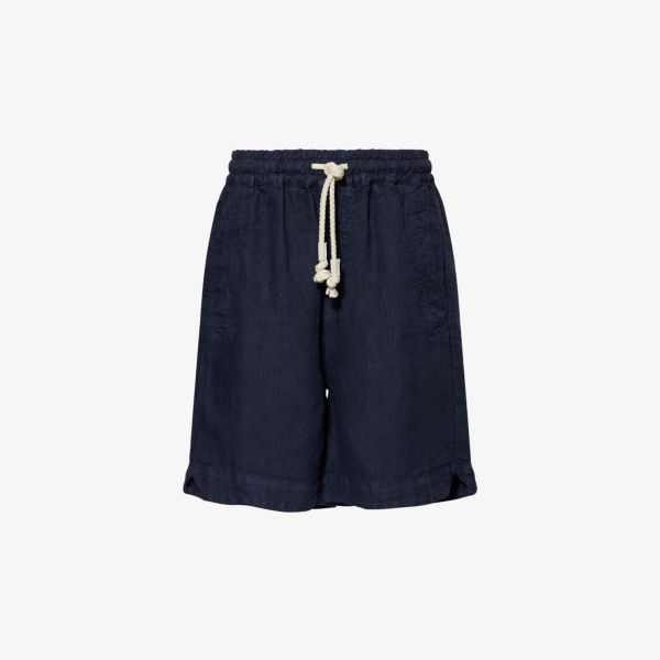 Шорты льняные Eleventy с кулиской, синий 
Шорты льняные Eleventy с кулиской, синий