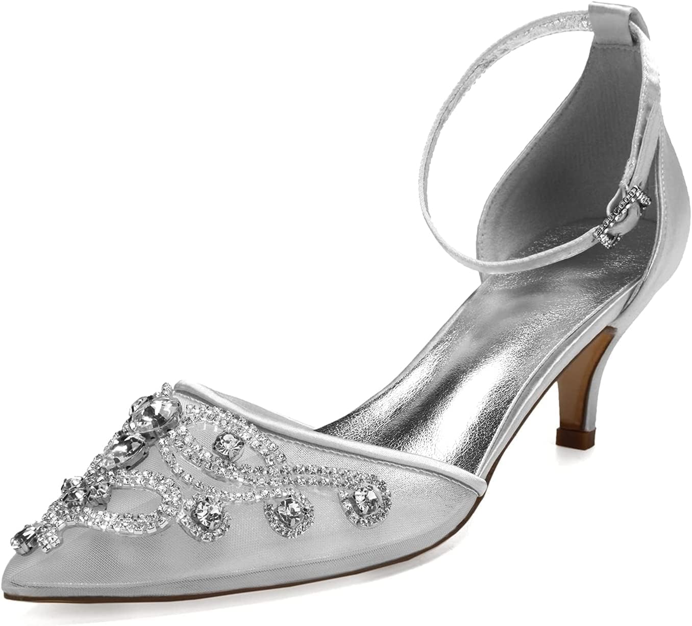 Босоножки на каблуке для женщин, свадебная обувь для женщин, удобные атласные с сеткой, женские туфли на низком каблуке для невесты с заостренным носком и стразами для вечеринок и танцев (Цвет: слоновая кость, Размер: 8 UK) Generic, серебро
Босоножки на каблуке для женщин, свадебная обувь для женщин, удобные атласные с сеткой, женские туфли на низком каблуке для невесты с заостренным носком и стразами для вечеринок и танцев (Цвет: слоновая кость, Размер: 8 UK) Generic, серебро