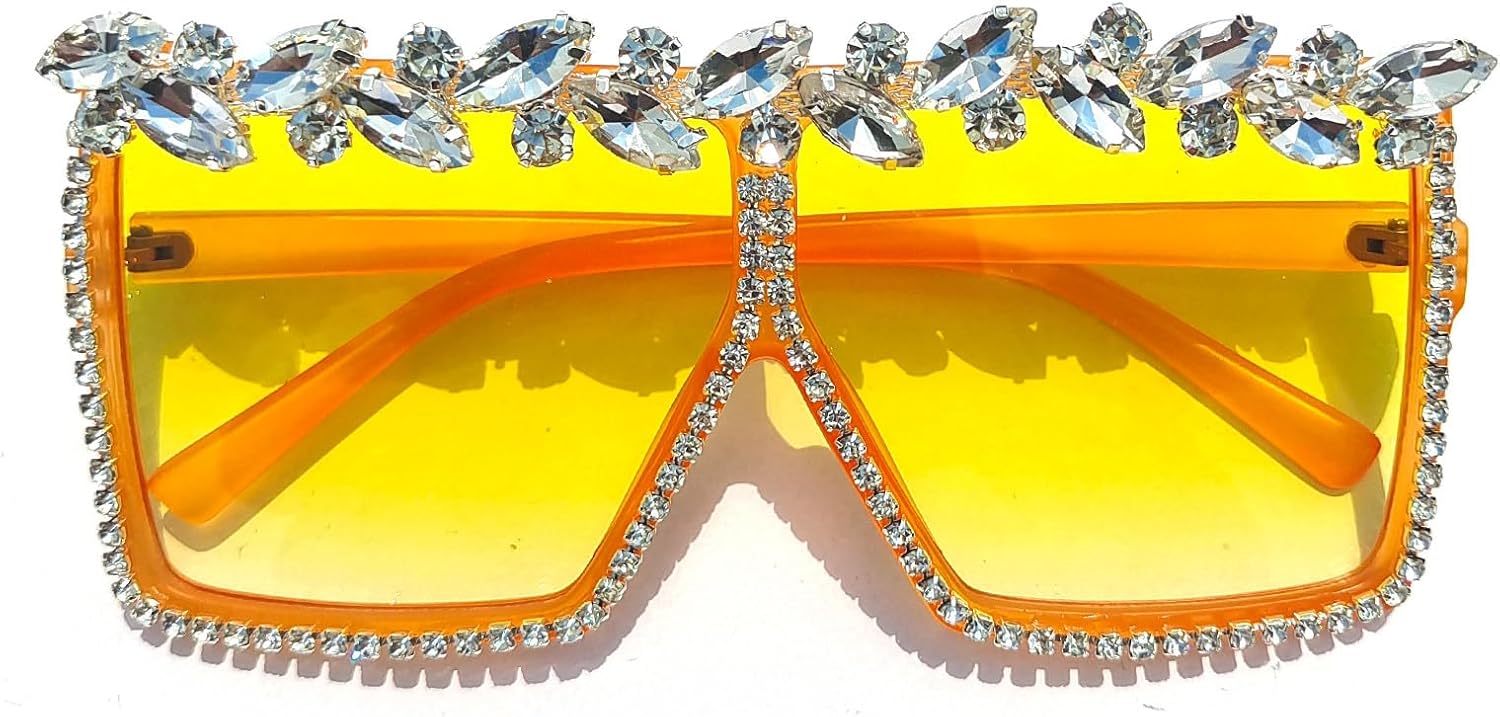 Солнцезащитные очки Helena Y2K увеличенного квадратного размера с кристаллами и стразами, эффектные очки с плоской верхней частью, праздничные солнцезащитные очки для женщин, Yellow
Солнцезащитные очки Helena Y2K увеличенного квадратного размера с кристаллами и стразами, эффектные очки с плоской верхней частью, праздничные солнцезащитные очки для женщин, Yellow