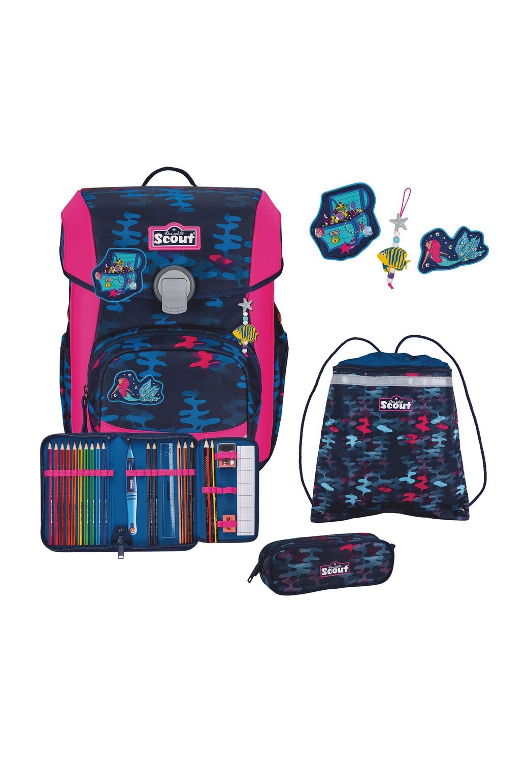 Набор школьных сумок, 4 шт Scout, цвет Magic Sea
Набор школьных сумок, 4 шт Scout, цвет Magic Sea