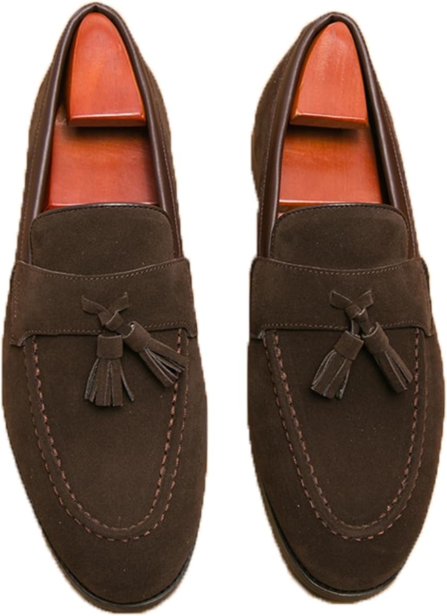 Мужские лоферы в деловом стиле, матовые, с бахромой, повседневные, модные, противоскользящие, из замши, низкие, плоские, подходят для свиданий, балов и роскошных вечерних нарядов Houdbdol, коричневый
Мужские лоферы в деловом стиле, матовые, с бахромой, повседневные, модные, противоскользящие, из замши, низкие, плоские, подходят для свиданий, балов и роскошных вечерних нарядов Houdbdol, коричневый