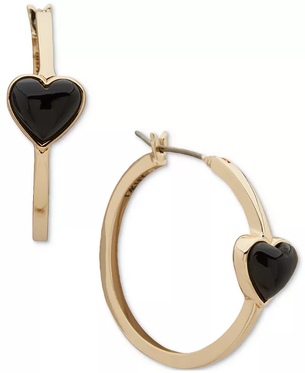 Маленькие серьги-кольца с черными сердечками золотистого оттенка, 0,85 дюйма Dkny, jet
Маленькие серьги-кольца с черными сердечками золотистого оттенка, 0,85 дюйма Dkny, jet