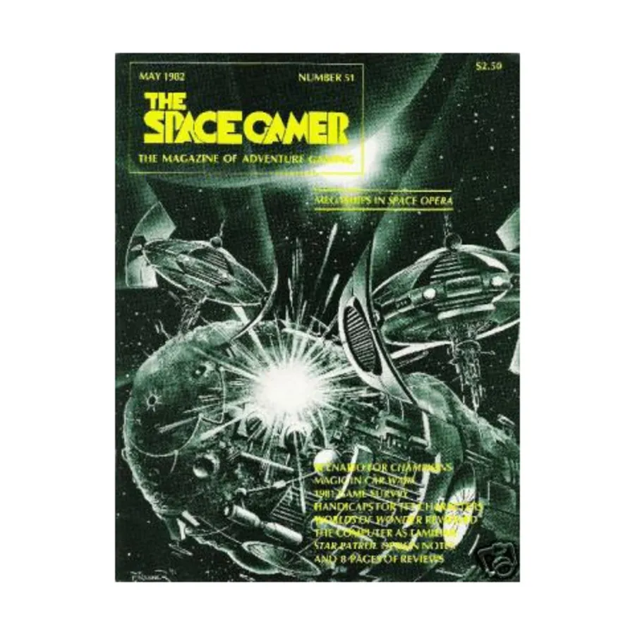 Журнал #51 "Megaships in Space Opera, Champions Scenario, TFT, Magic in Car Wars", Space Gamer Magazine (Various Publishers)
Журнал #51 "Megaships in Space Opera, Champions Scenario, TFT, Magic in Car Wars", Space Gamer Magazine (Various Publishers)