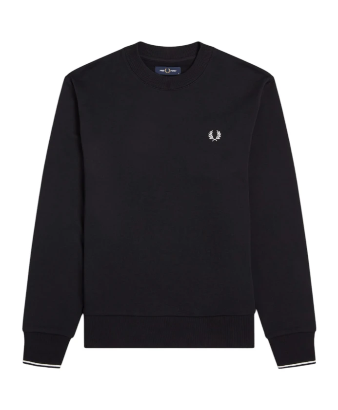 Черная толстовка с круглым вырезом Fred Perry, черный
Черная толстовка с круглым вырезом Fred Perry, черный