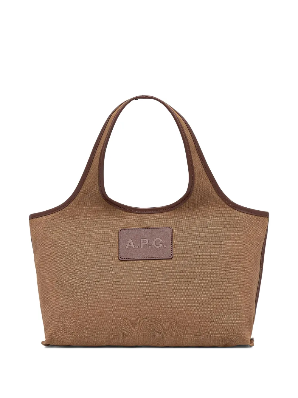 Средняя холщовая сумка Harper с кожаной отделкой A.P.C., коричневый 
Средняя холщовая сумка Harper с кожаной отделкой A.P.C., коричневый