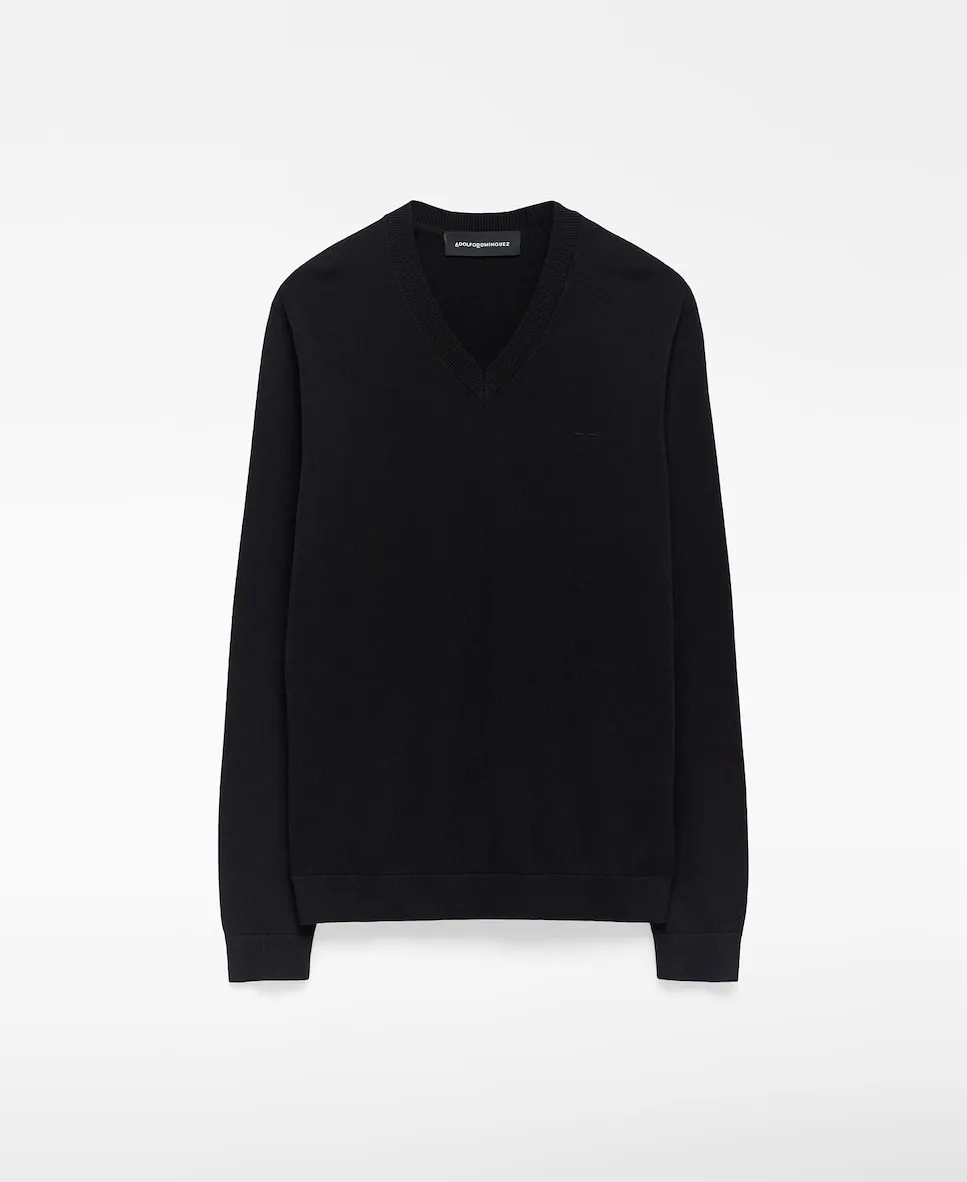 Мужской свитер стандартного кроя с V-образным вырезом Adolfo Dominguez, черный
Мужской свитер стандартного кроя с V-образным вырезом Adolfo Dominguez, черный