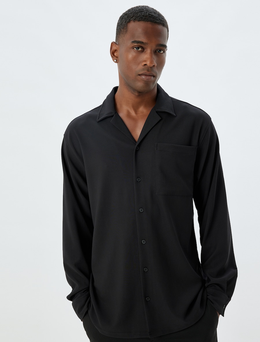 Рубашка Slim Fit на пуговицах Koton, черный
Рубашка Slim Fit на пуговицах Koton, черный