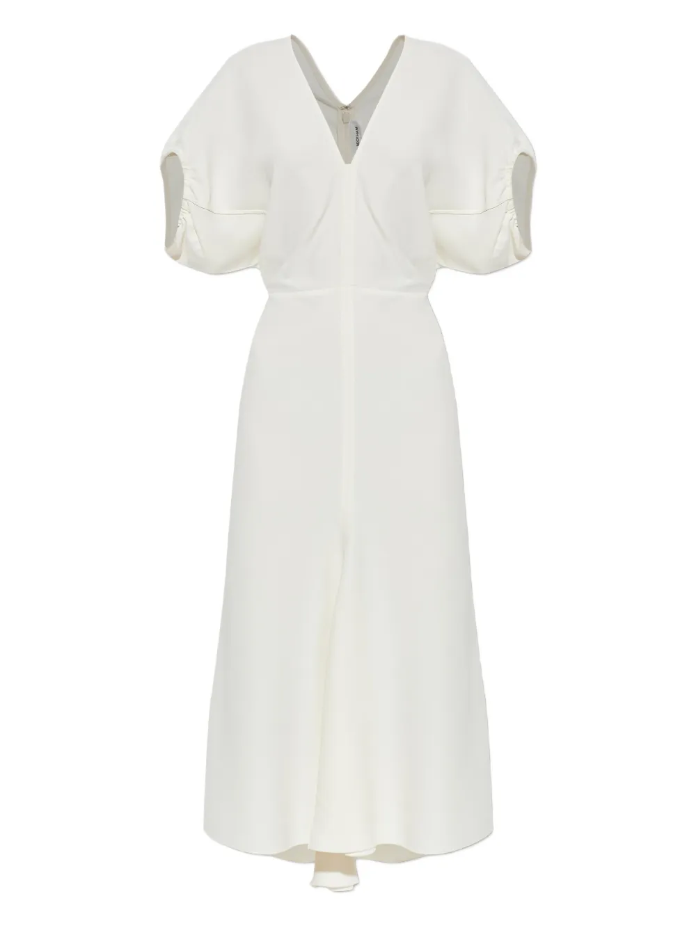 Платье миди с короткими рукавами и сборками Victoria Beckham, слоновая кость
Платье миди с короткими рукавами и сборками Victoria Beckham, слоновая кость