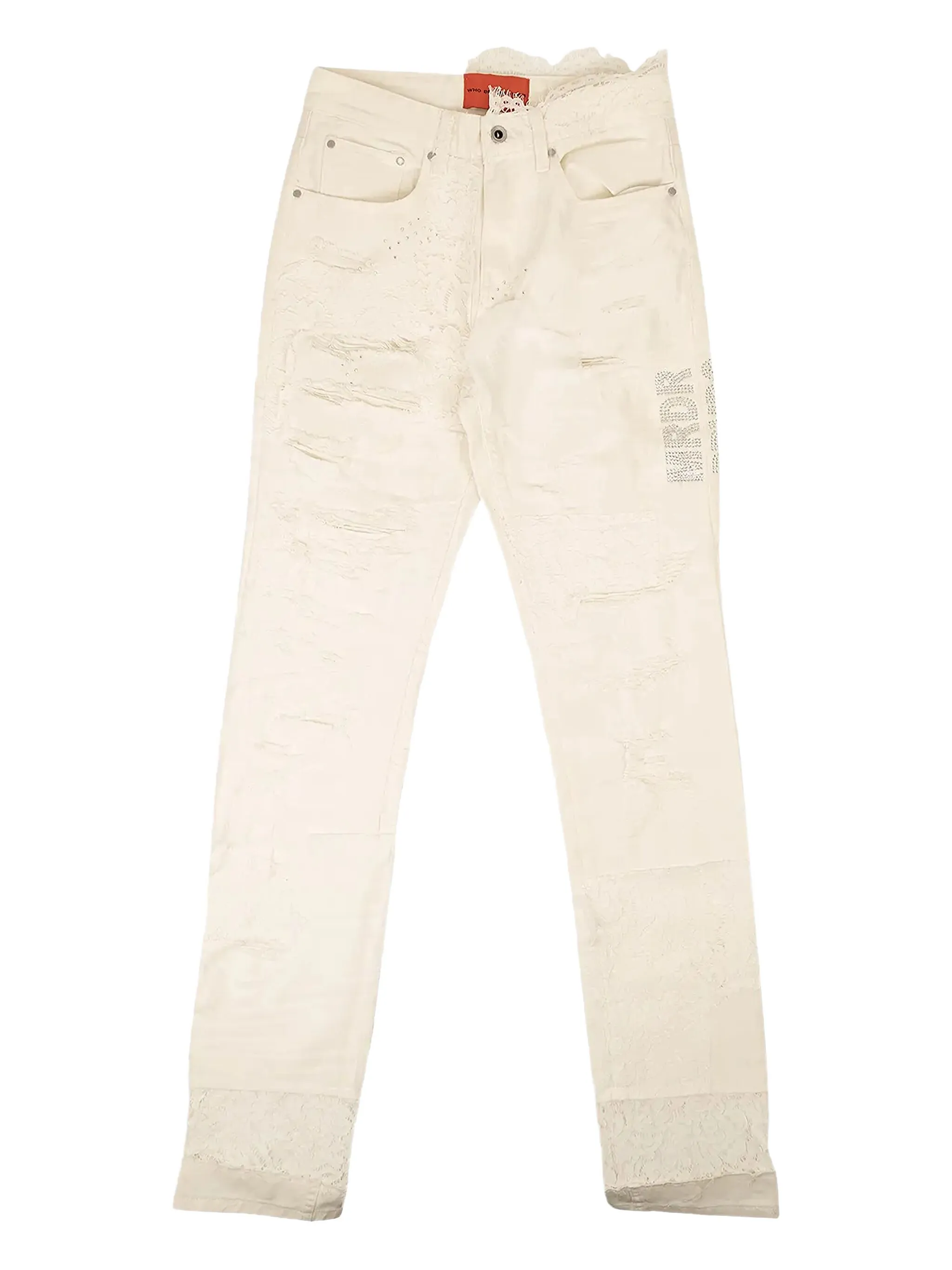Джинсы с прорезями и карманами Who Decides War, белый
Джинсы с прорезями и карманами Who Decides War, белый