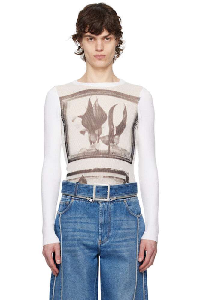 Футболка с изображением белых цветов Jean Paul Gaultier
Футболка с изображением белых цветов Jean Paul Gaultier