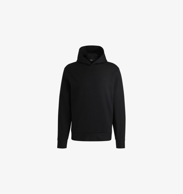 Толстовка с капюшоном из хлопковой смеси в тонкую полоску с вышитым логотипом Boss, черный
Толстовка с капюшоном из хлопковой смеси в тонкую полоску с вышитым логотипом Boss, черный