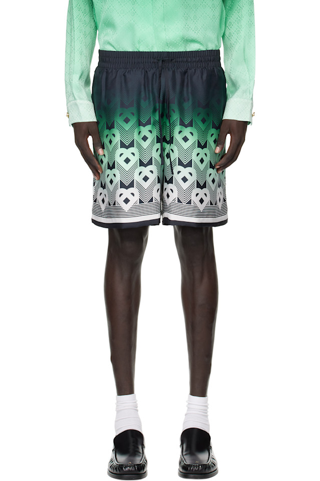 Casablanca Черные шелковые шорты с градиентной монограммой
Casablanca Черные шелковые шорты с градиентной монограммой