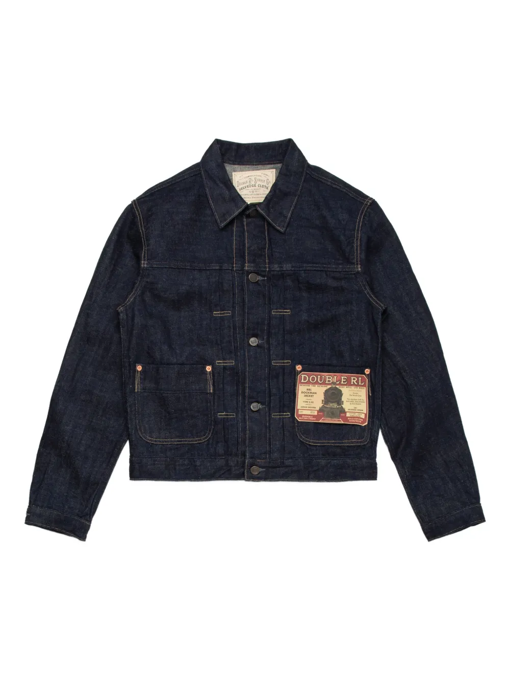 Джинсовая куртка с мотивом «Железнодорожник» Ralph Lauren RRL, синий 
Джинсовая куртка с мотивом «Железнодорожник» Ralph Lauren RRL, синий