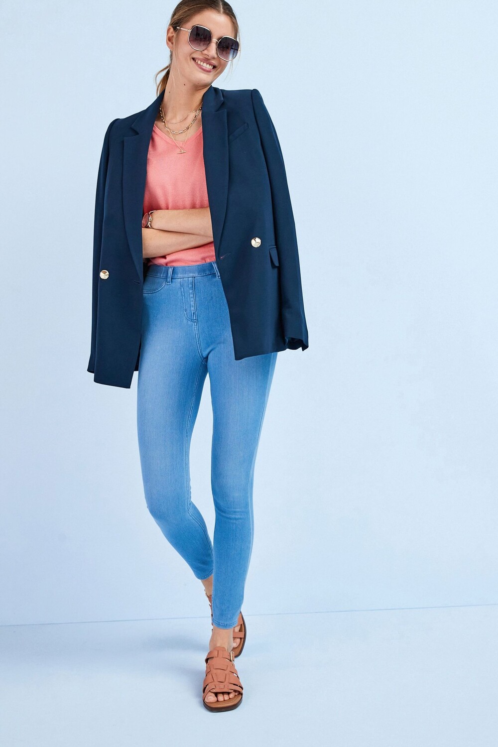 Джинсовые леггинсы из трикотажа Next, синий
Джинсовые леггинсы из трикотажа Next, синий