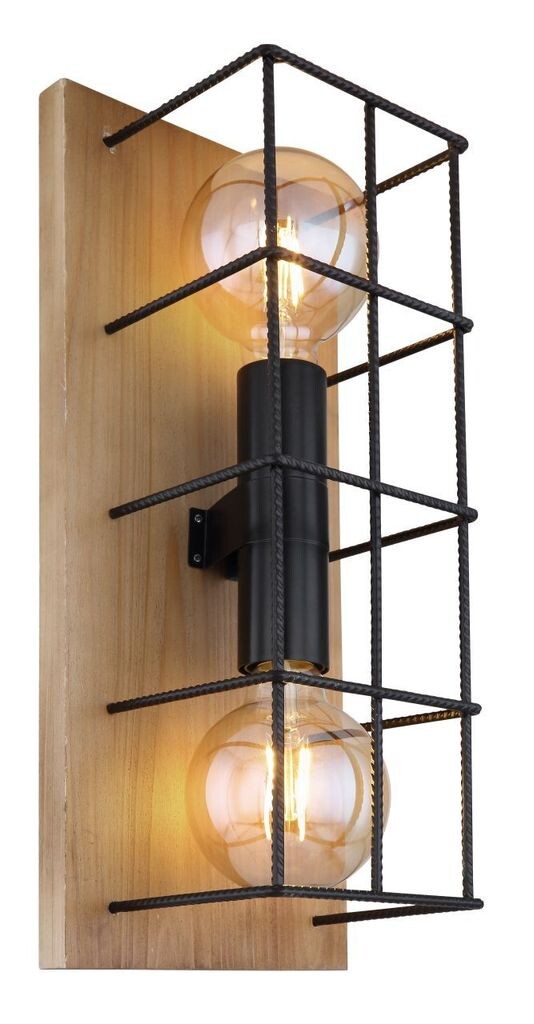 Стена Globo Lighting светло-коричневое дерево, черный металл, направление света: вверх и вниз, каркас из армирующей стальной сетки, ШxВ: 182x430 мм, AL: 165 мм, без 2x E27 60Вт 230В.
Стена Globo Lighting светло-коричневое дерево, черный металл, направление света: вверх и вниз, каркас из армирующей стальной сетки, ШxВ: 182x430 мм, AL: 165 мм, без 2x E27 60Вт 230В.