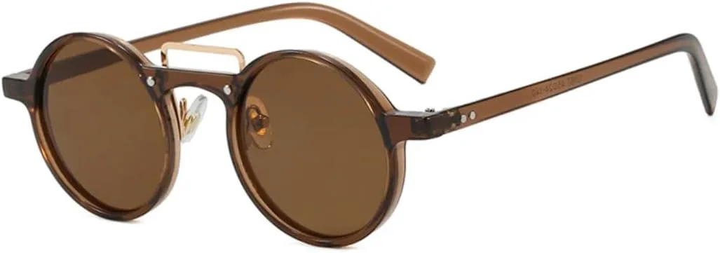 Маленькие круглые солнцезащитные очки для женщин и мужчин, градиентная защита от УФ-излучения UV400, ретро-стиль, заклепки, панк, прозрачная оправа TVTBBVV, Brown Tea
Маленькие круглые солнцезащитные очки для женщин и мужчин, градиентная защита от УФ-излучения UV400, ретро-стиль, заклепки, панк, прозрачная оправа TVTBBVV, Brown Tea