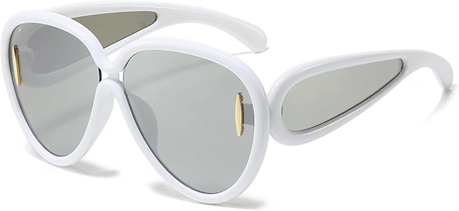 Спортивные солнцезащитные очки большого размера в стиле стимпанк для женщин и мужчин, очки с индивидуальным дизайном, роскошные очки для женщин, защитные очки от УФ-излучения UV400 TKKTLLT, White Silver
Спортивные солнцезащитные очки большого размера в стиле стимпанк для женщин и мужчин, очки с индивидуальным дизайном, роскошные очки для женщин, защитные очки от УФ-излучения UV400 TKKTLLT, White Silver