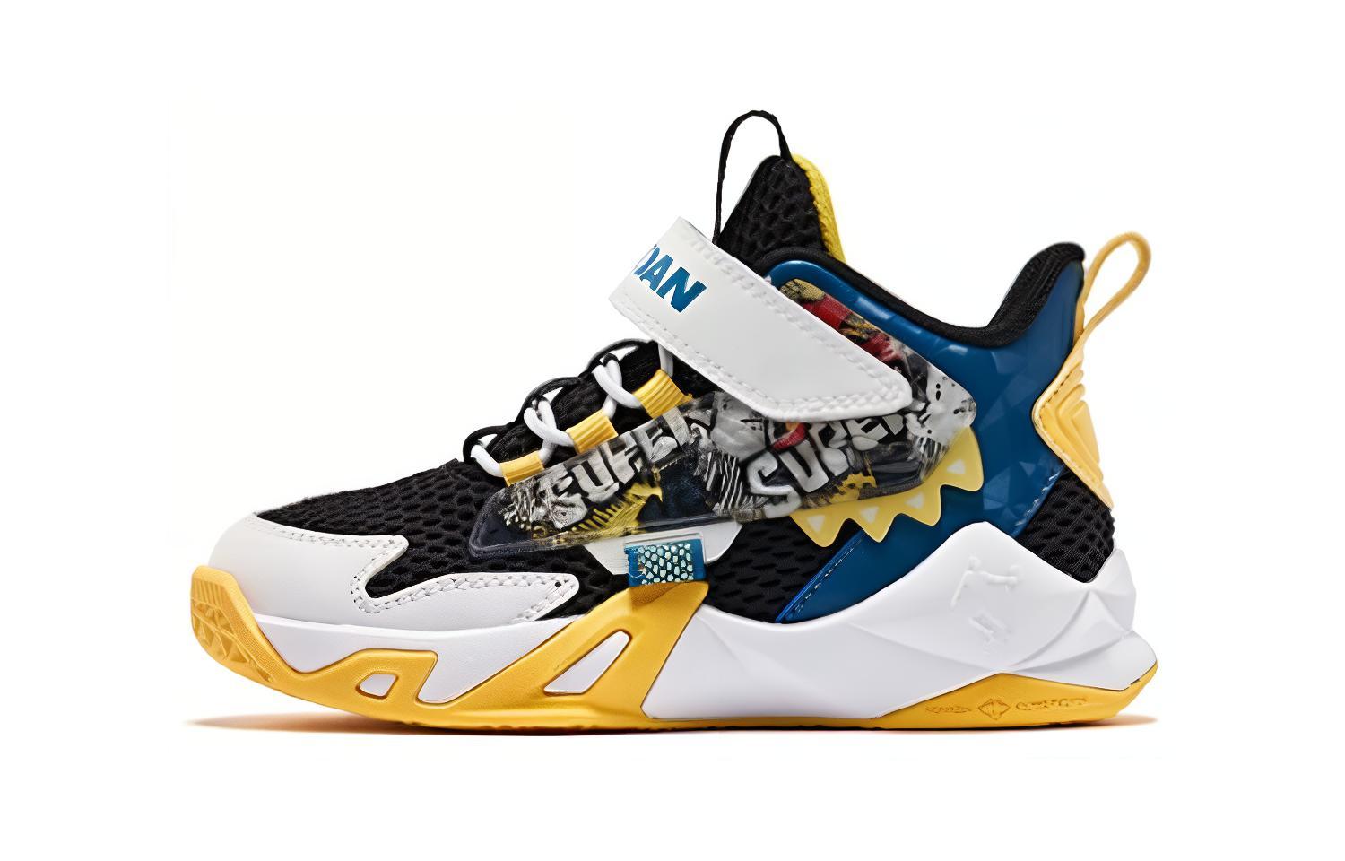 QIAODAN Износостойкие дышащие баскетбольные кроссовки высокие Black Yellow для детей 3-7 лет
QIAODAN Износостойкие дышащие баскетбольные кроссовки высокие Black Yellow для детей 3-7 лет