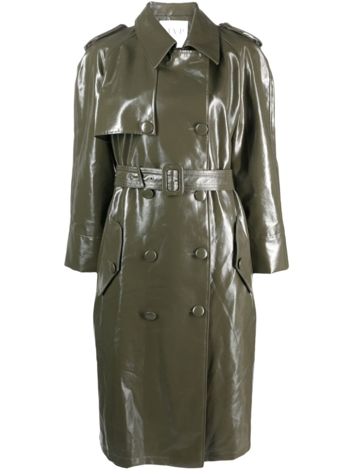Лакированный двубортный тренч Mvp wardrobe, зеленый
Лакированный двубортный тренч Mvp wardrobe, зеленый