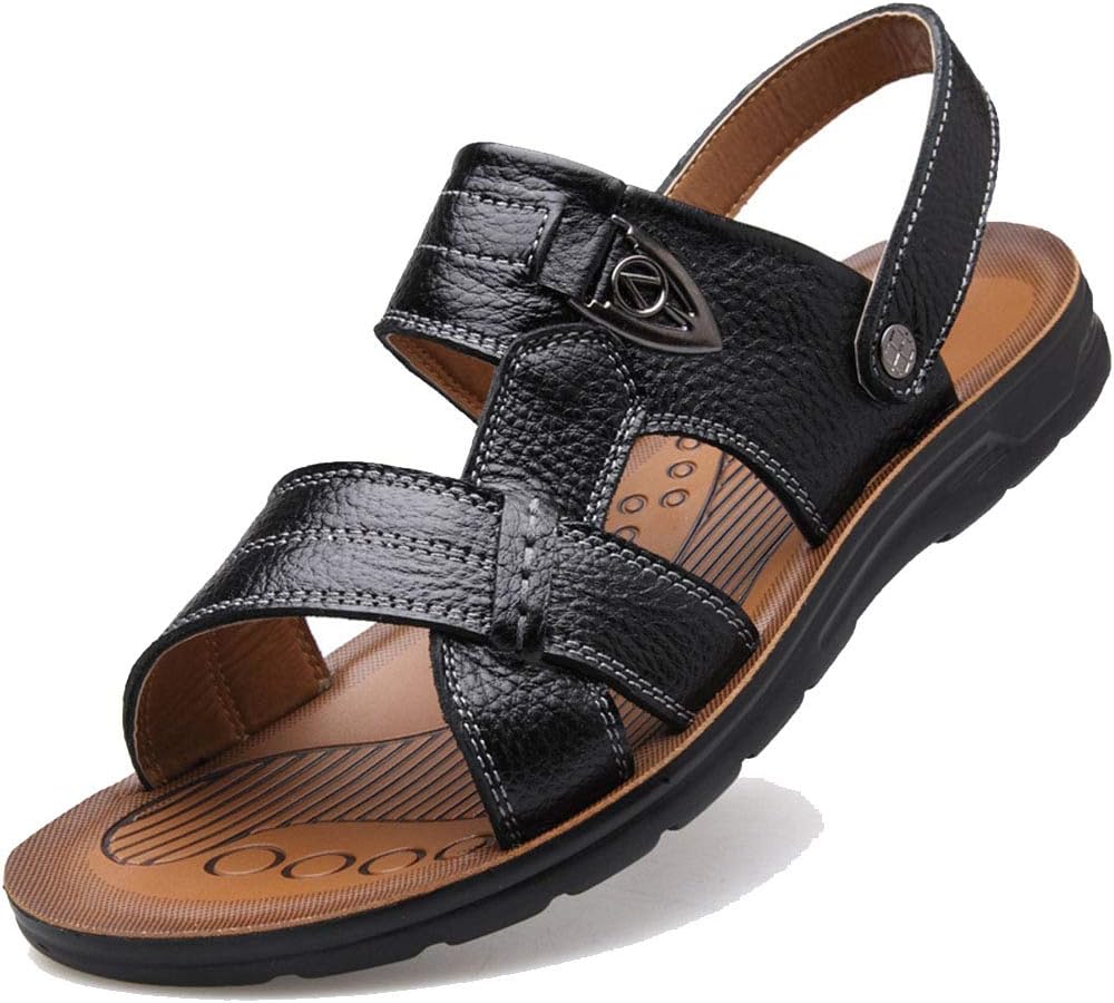 Мужские кожаные сандалии Lnafan с открытым носком, повседневные, с ремешком на пятке, пляжные, для воды, малый/большой размер, черный
Мужские кожаные сандалии Lnafan с открытым носком, повседневные, с ремешком на пятке, пляжные, для воды, малый/большой размер, черный