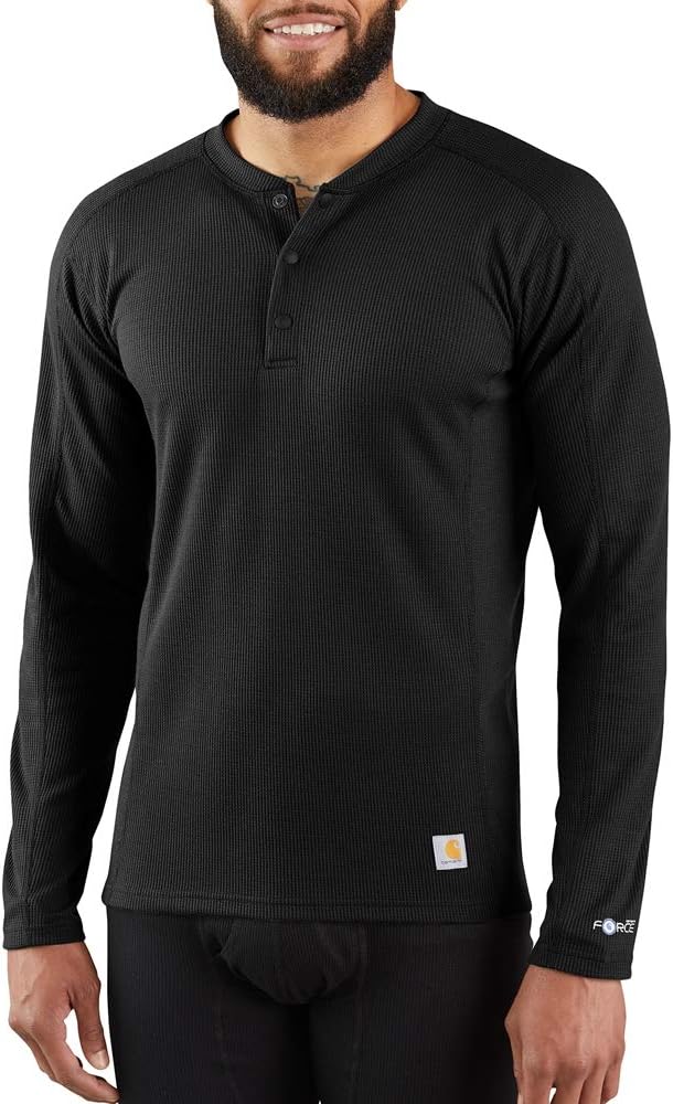 Carhartt мужская футболка-поло Base Force Midweight Classic Henley, Black
Carhartt мужская футболка-поло Base Force Midweight Classic Henley, Black