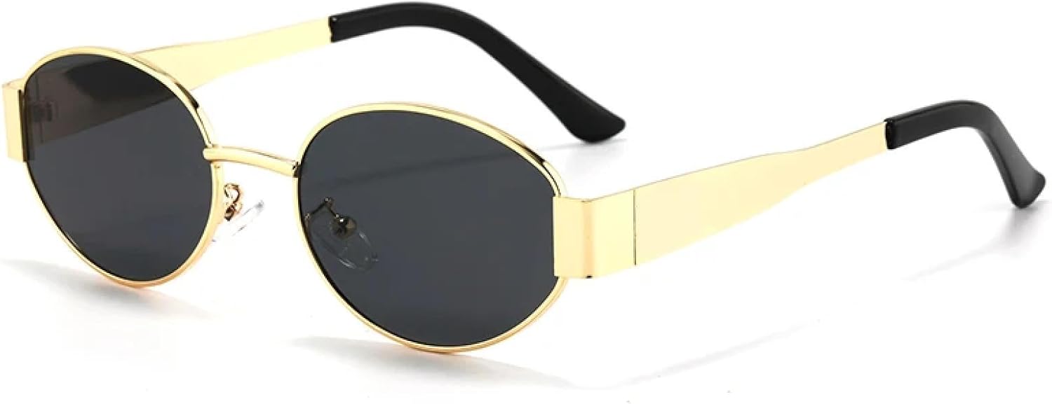 Женские солнцезащитные очки в маленькой металлической оправе овальной формы, модные, класса люкс, с защитой от УФ-излучения UV400, мужские, винтажные TVTBBVV, Gold Frame Black
Женские солнцезащитные очки в маленькой металлической оправе овальной формы, модные, класса люкс, с защитой от УФ-излучения UV400, мужские, винтажные TVTBBVV, Gold Frame Black