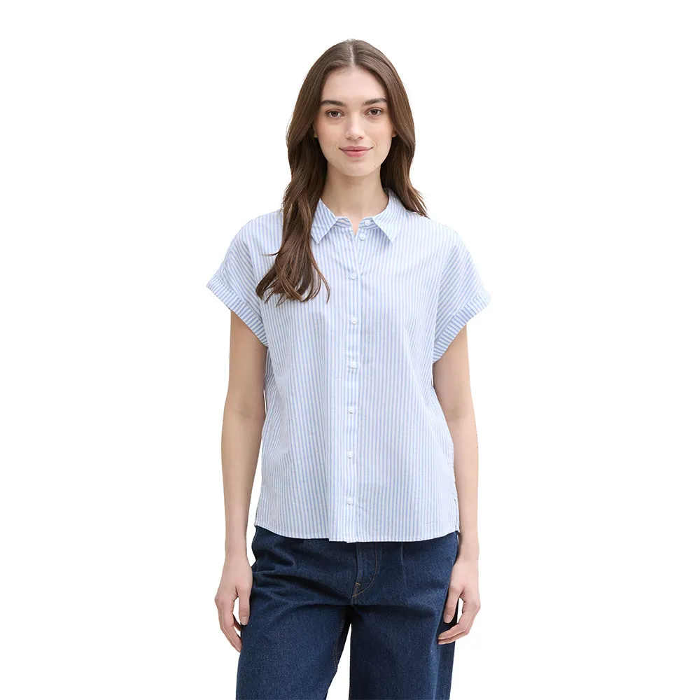Рубашка с коротким рукавом Tom Tailor Striped, синий
Рубашка с коротким рукавом Tom Tailor Striped, синий