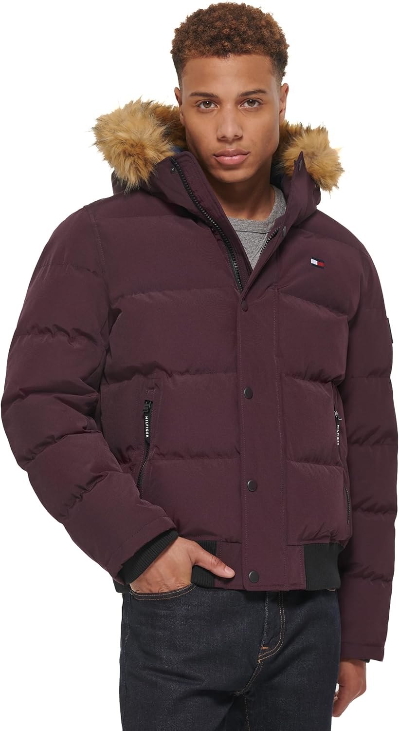 Мужская стеганая куртка-бомбер Tommy Hilfiger Arctic Cloth (стандартная и для больших и высоких), Burgundy
Мужская стеганая куртка-бомбер Tommy Hilfiger Arctic Cloth (стандартная и для больших и высоких), Burgundy