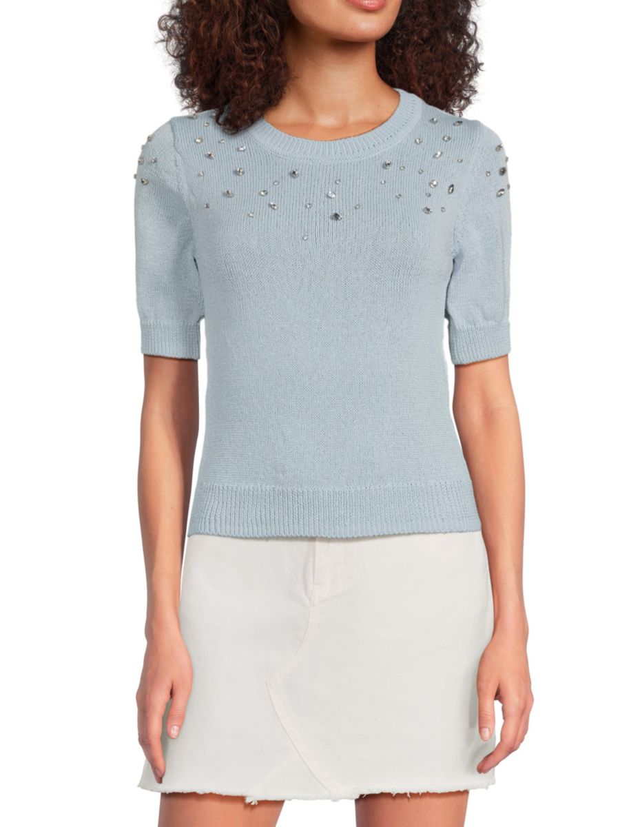 Украшенный свитер с короткими рукавами Lea & Viola, светло-синий
Украшенный свитер с короткими рукавами Lea & Viola, светло-синий