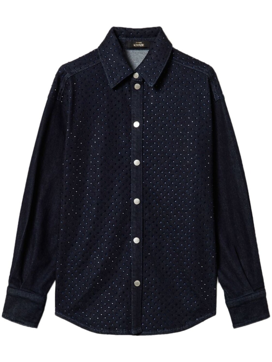 TWINSET джинсовая рубашка со стразами, синий
TWINSET джинсовая рубашка со стразами, синий