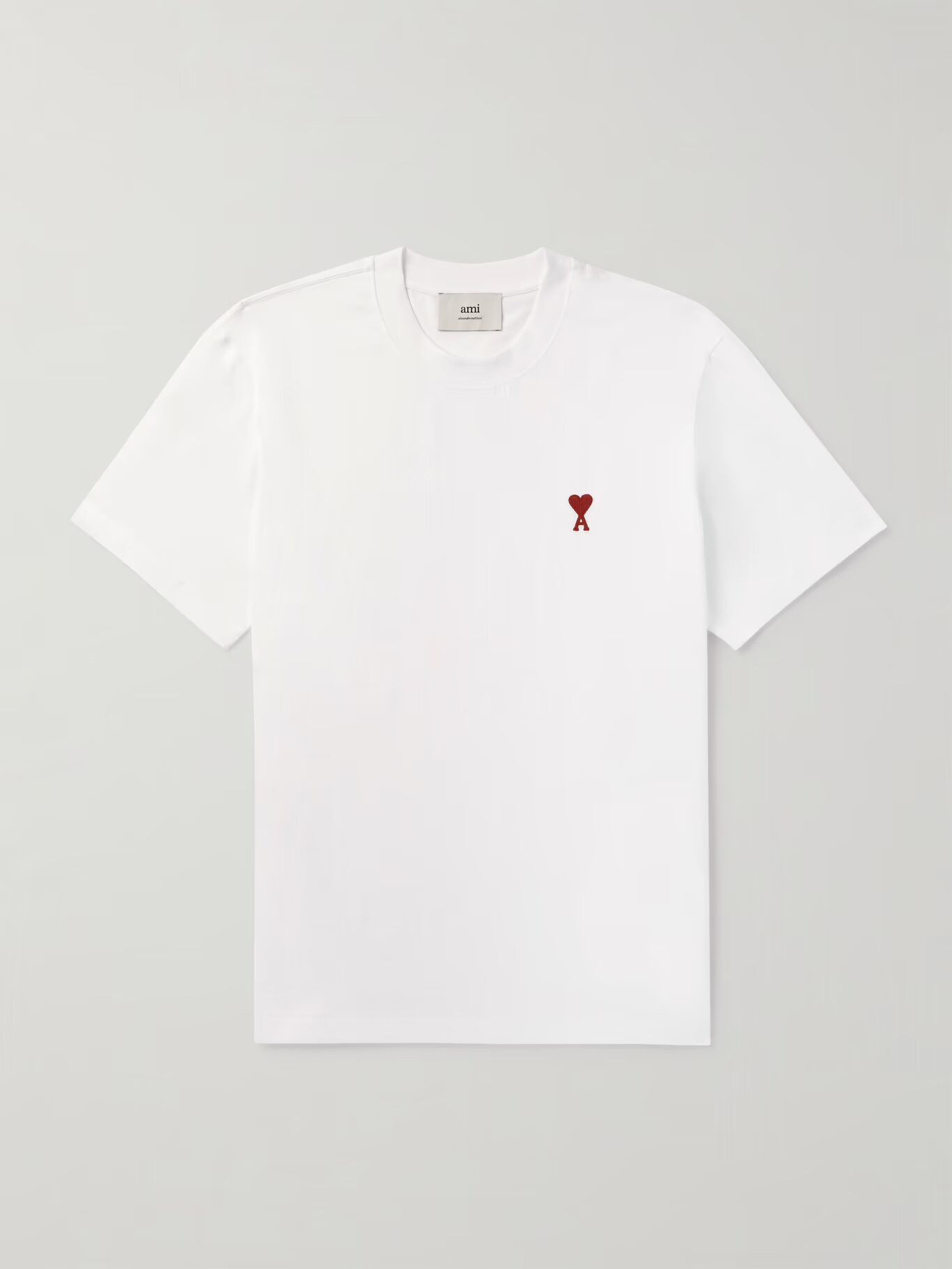 Футболка из органического хлопкового трикотажа с вышитым логотипом AMI PARIS, белый
Футболка из органического хлопкового трикотажа с вышитым логотипом AMI PARIS, белый