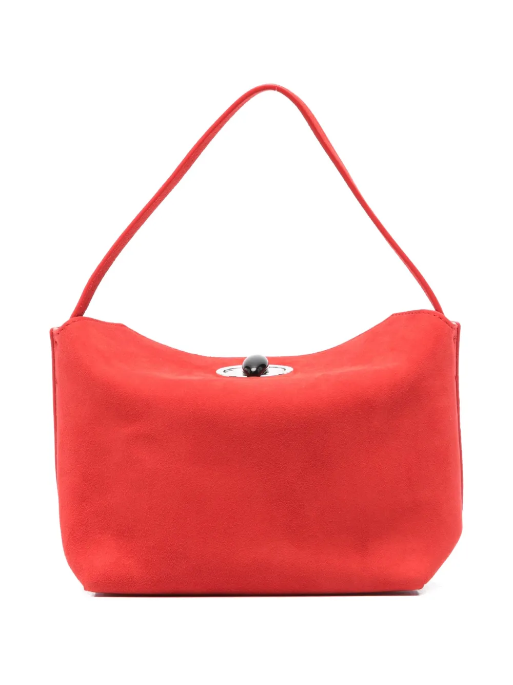 Мини-сумка-тоут из замши с поворотным замком Christopher Esber, красный
Мини-сумка-тоут из замши с поворотным замком Christopher Esber, красный