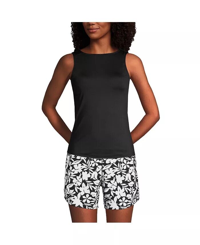 Женский длинный купальник-танкини с высоким воротником, устойчивый к хлору, UPF 50, скромный топ-танкини Lands' End, черный
Женский длинный купальник-танкини с высоким воротником, устойчивый к хлору, UPF 50, скромный топ-танкини Lands' End, черный