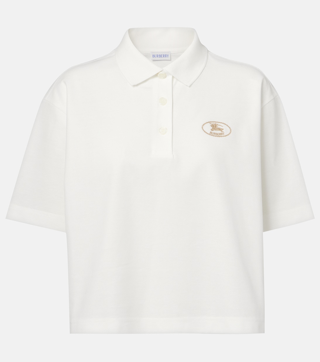 Хлопковая поло с логотипом Burberry, Chalk
Хлопковая поло с логотипом Burberry, Chalk