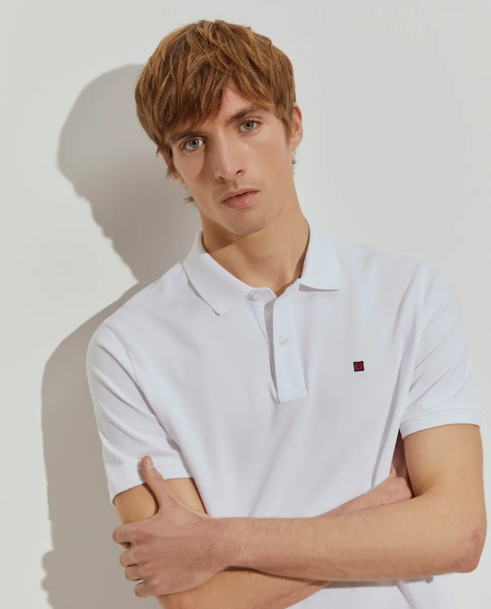 Мужская рубашка-поло из хлопкового пике, стандартного кроя Lion of Porches, белый
Мужская рубашка-поло из хлопкового пике, стандартного кроя Lion of Porches, белый