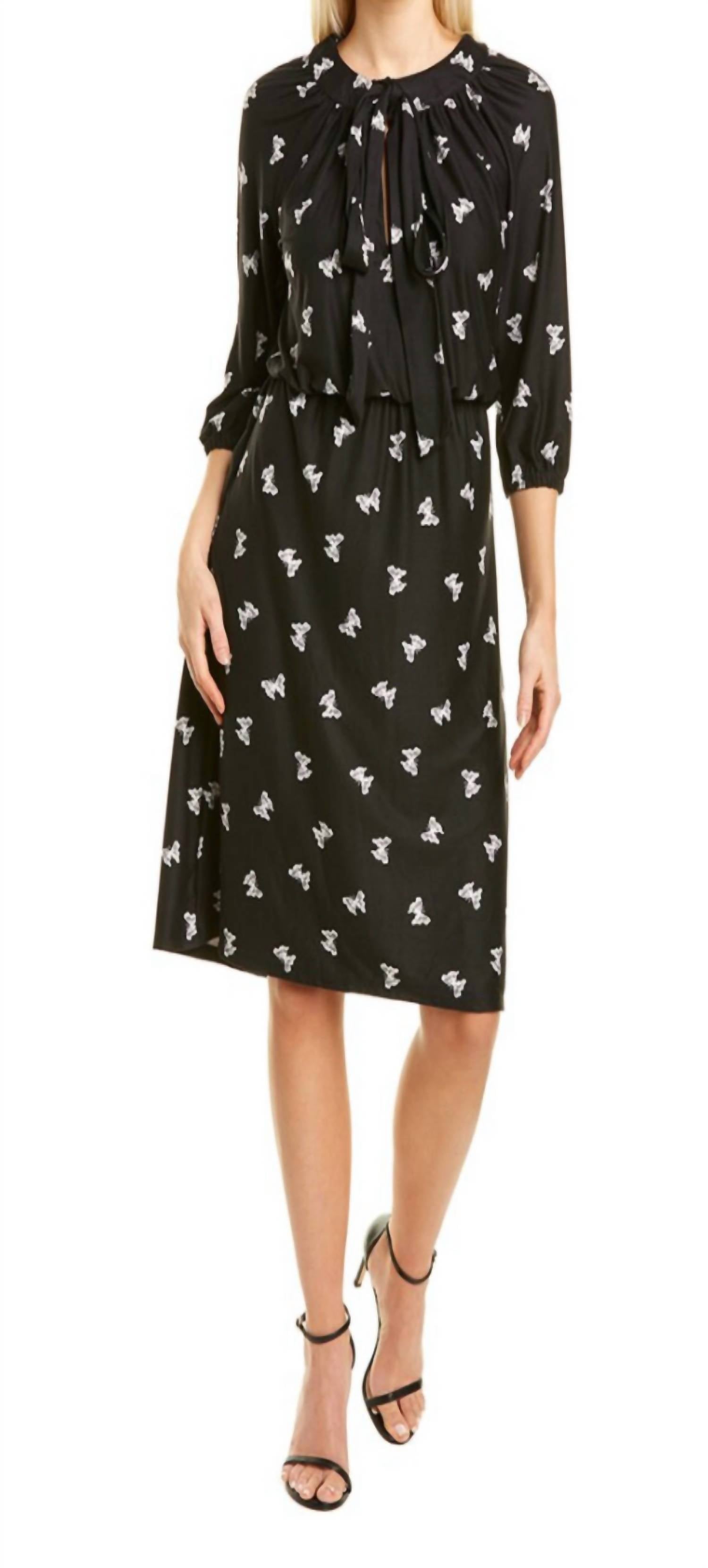 Черное платье-джерси с принтом бабочки Melissa Masse
Черное платье-джерси с принтом бабочки Melissa Masse