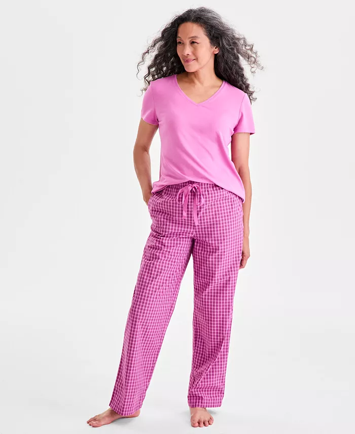 Женские пижамные штаны из хлопкового поплина Charter Club, розовый
Женские пижамные штаны из хлопкового поплина Charter Club, розовый