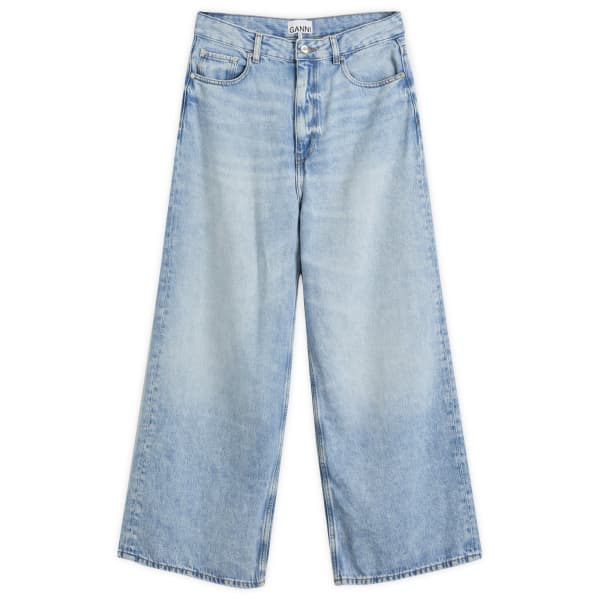 Мягкие жесткие мешковатые джинсы из денима Ganni, голубой
Мягкие жесткие мешковатые джинсы из денима Ganni, голубой