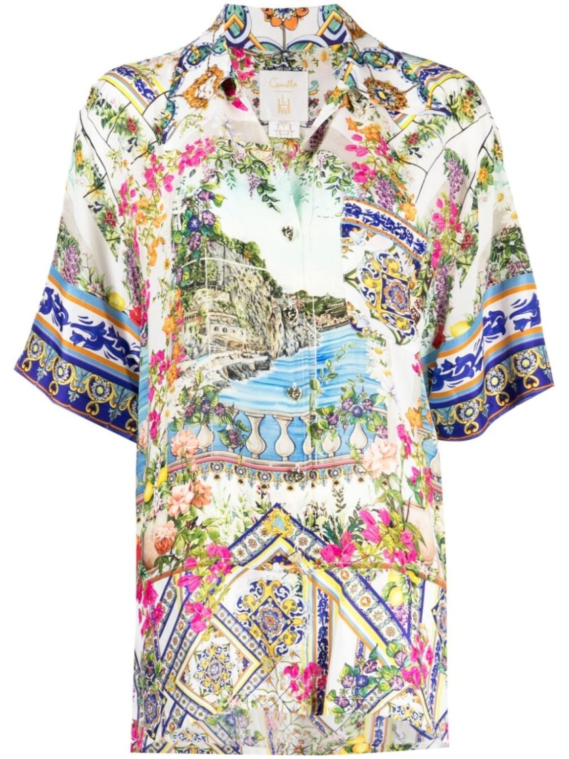 Camilla шелковая рубашка с графичным принтом, белый
Camilla шелковая рубашка с графичным принтом, белый