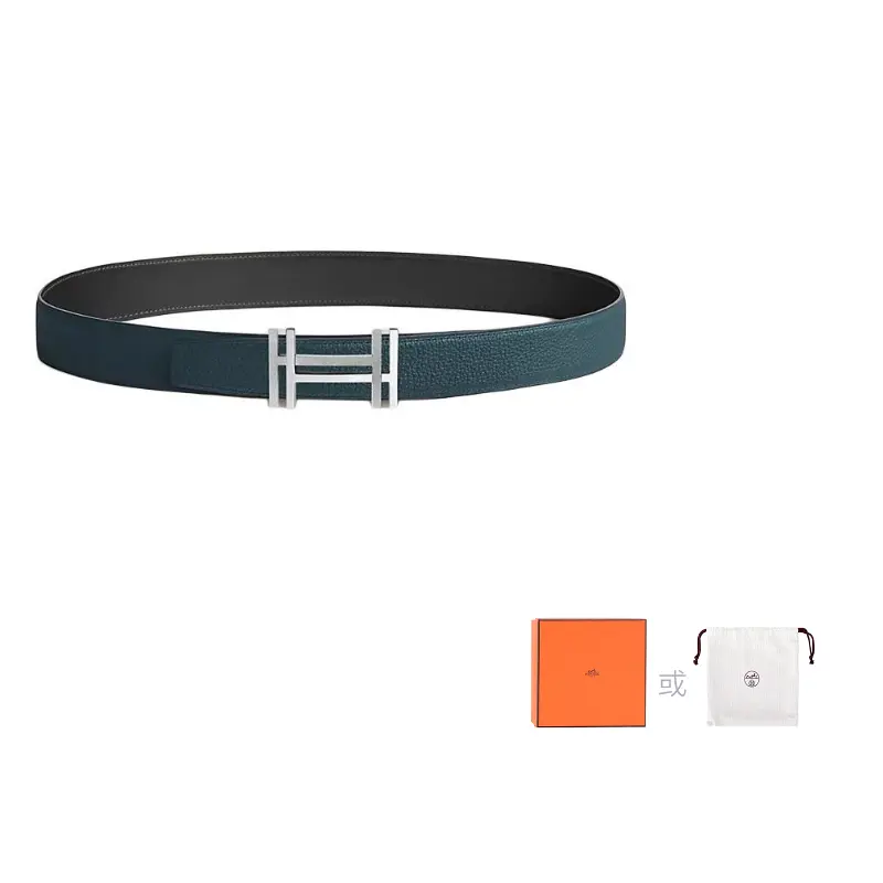 HERMES Мужской ремень из телячьей кожи шириной 3,2 см, Black/Prussian Blue
HERMES Мужской ремень из телячьей кожи шириной 3,2 см, Black/Prussian Blue