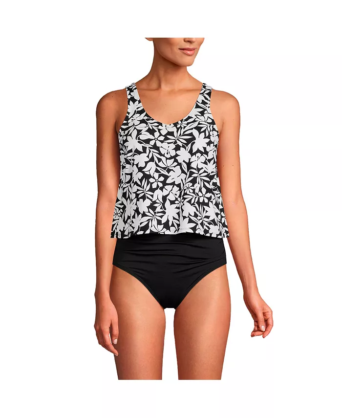 Женский слитный купальник Fauxkini с V-образным вырезом, имитация танкини Lands' End, черный
Женский слитный купальник Fauxkini с V-образным вырезом, имитация танкини Lands' End, черный